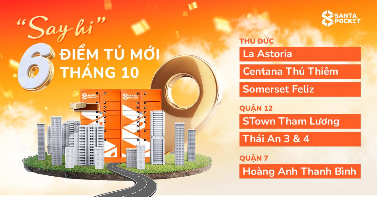 “Say Hi!”&nbsp;6 Điểm Tủ SantaPocket Mới Đầy Tiện Ích Trong Tháng 10!