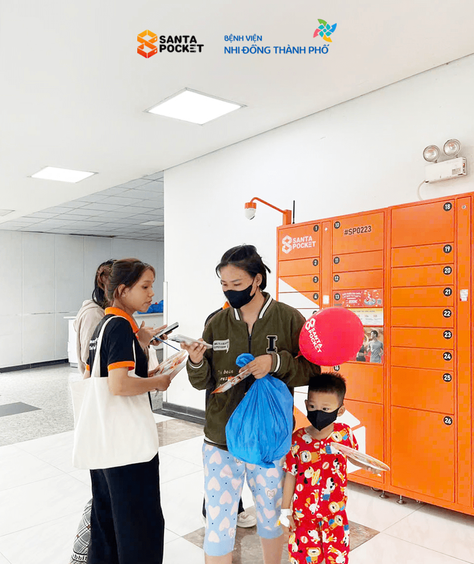Tủ giao nhận thông minh tại Bệnh viện nhi đồng thành phố
