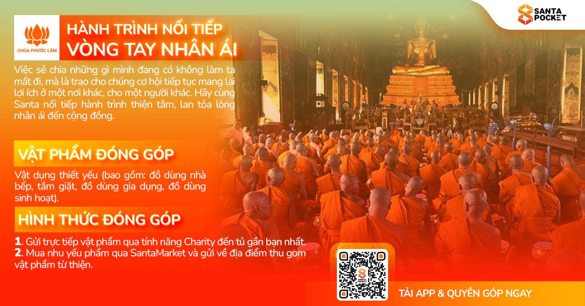 Hành Trình Nối Tiếp Vòng Tay Nhân Ái - SantaPocket đồng hành cùng Chùa Phước Lâm mang đến những điều tốt đẹp