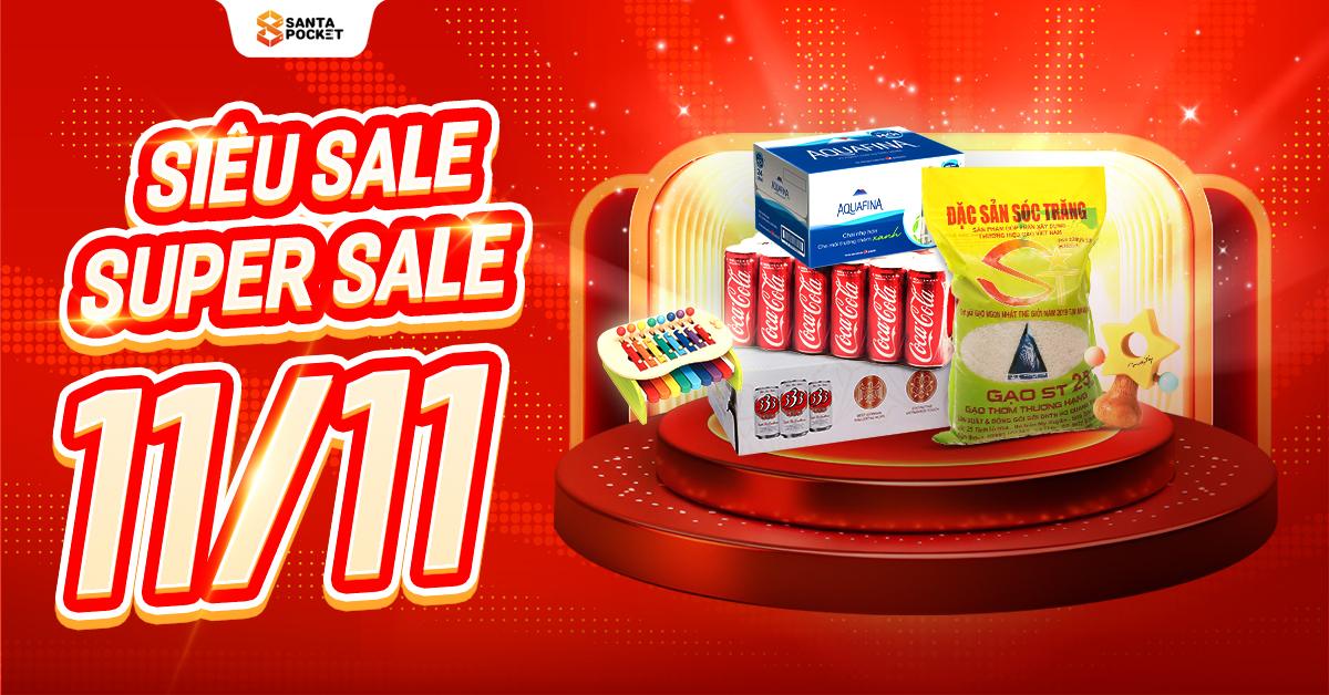 SANTAMARKET SIÊU SALE 11.11 – CƠ HỘI MUA SẮM LỚN NHẤT NĂM